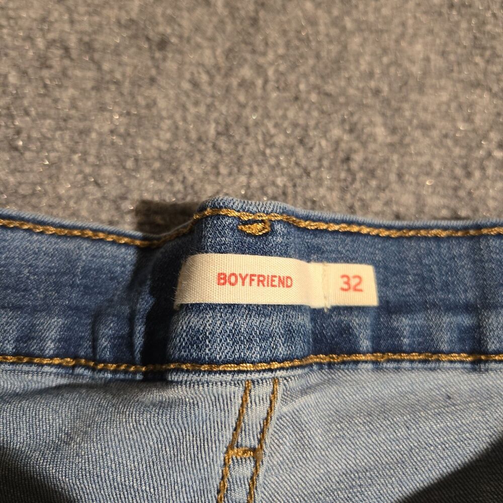 Levi's Jeans Women's Boyfriend Ankle Size 32x27 Blue Denim Stretch Mid-rise - Picture 4 of 12